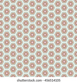 Ethnic boho seamless pattern with hexagons. Print. Repeating background. Cloth design, wallpaper.