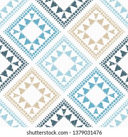 Ethnic boho seamless pattern. Ikat. Traditional ornament. Geometric background. Folk motif. Can be used for wallpaper, textile, invitation card, wrapping, web page background.