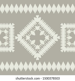 Ethnic boho seamless pattern. Ikat. Traditional ornament. Geometric background. Folk motif. Can be used for wallpaper, textile, invitation card, wrapping, web page background.