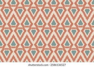 Ethnic boho seamless pattern. Ikat geometric ethnic oriental seamless pattern.Aztec style. Repeating background. Design for texture, fabric, clothing, wrapping, carpet