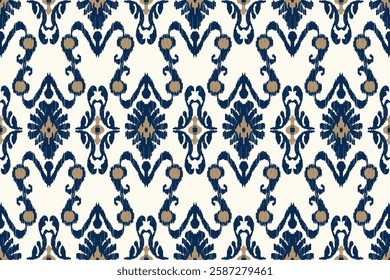 Ethnic boho seamless pattern. Ikat geometric ethnic oriental seamless pattern.Aztec style. Repeating background. Design for texture, fabric, clothing, wrapping, carpet