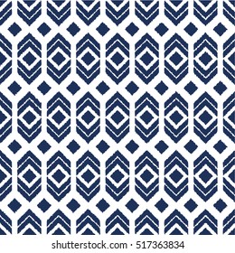 Ethnic boho seamless pattern. Ikat. Print. Repeating background. Cloth design, wallpaper.