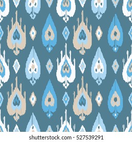 Ethnic boho seamless pattern. Ikat. Print. Repeating background. Cloth design, wallpaper.