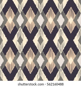 Patrón inquebrantable del boho étnico. Ikat. Imprimir. Fondo repetido. Diseño de tela, papel pintado.