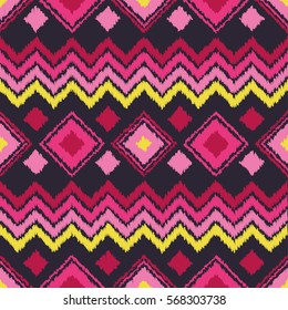 Ethnic boho seamless pattern. Ikat. Print. Repeating background. Cloth design, wallpaper.