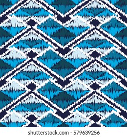 Ethnic boho seamless pattern. Ikat. Print. Repeating background. Cloth design, wallpaper.