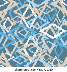 Ethnic boho seamless pattern. Ikat. Print. Repeating background. Cloth design, wallpaper.