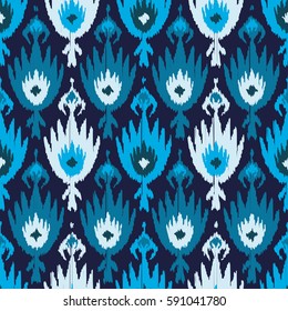 Ethnic boho seamless pattern. Ikat. Print. Repeating background. Cloth design, wallpaper.