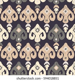 Ethnic boho seamless pattern. Ikat. Print. Repeating background. Cloth design, wallpaper.