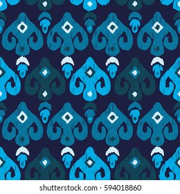 Ethnic boho seamless pattern. Ikat. Print. Repeating background. Cloth design, wallpaper.