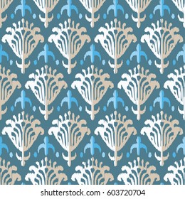 Ethnic boho seamless pattern. Ikat. Print. Repeating background. Cloth design, wallpaper.