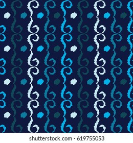 Ethnic boho seamless pattern. Ikat.