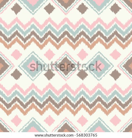 Ethnic boho seamless pattern. Ikat. Print. Repeating background. Cloth design, wallpaper.