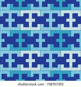 Ethnic boho seamless pattern. Indonesian pattern. Retro motif. Textile rapport.