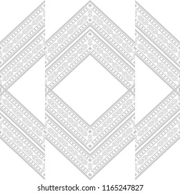 Ethnic boho seamless pattern. Lace. Traditional ornament. Geometric background. Tribal pattern. Folk motif. Textile rapport.