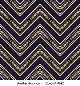 Ethnic boho seamless pattern. Lace. Traditional ornament. Geometric background. Tribal pattern. Folk motif. Textile rapport.