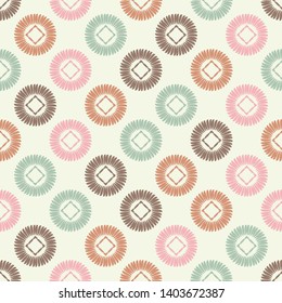 Ethnic boho seamless pattern. Lace. Embroidery on fabric. Patchwork texture. Weaving. Traditional ornament. Tribal pattern. Folk motif. Can be used for wallpaper, textile, wrapping, web.
