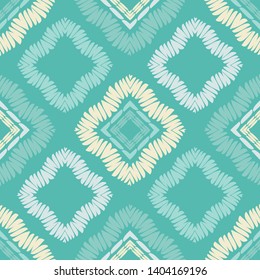 Ethnic boho seamless pattern. Lace. Embroidery on fabric. Patchwork texture. Weaving. Traditional ornament. Tribal pattern. Folk motif. Can be used for wallpaper, textile, wrapping, web.