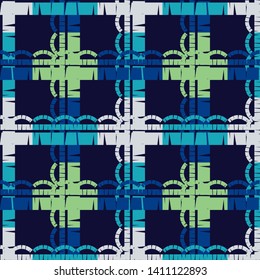 Ethnic boho seamless pattern. Lace. Embroidery on fabric. Patchwork texture. Weaving. Traditional ornament. Tribal pattern. Folk motif. Can be used for wallpaper, textile, wrapping, web.