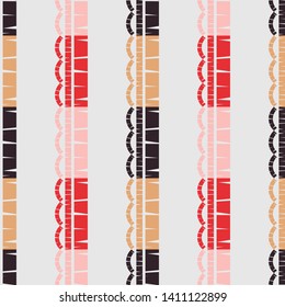 Ethnic boho seamless pattern. Lace. Embroidery on fabric. Patchwork texture. Weaving. Traditional ornament. Tribal pattern. Folk motif. Can be used for wallpaper, textile, wrapping, web.