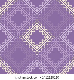 Ethnic boho seamless pattern. Lace. Embroidery on fabric. Patchwork texture. Weaving. Traditional ornament. Tribal pattern. Folk motif. Can be used for wallpaper, textile, wrapping, web.