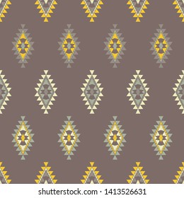 Ethnic boho seamless pattern. Lace. Embroidery on fabric. Patchwork texture. Weaving. Traditional ornament. Tribal pattern. Folk motif. Can be used for wallpaper, textile, wrapping, web.
