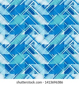 Ethnic boho seamless pattern. Lace. Embroidery on fabric. Patchwork texture. Weaving. Traditional ornament. Tribal pattern. Folk motif. Can be used for wallpaper, textile, wrapping, web.