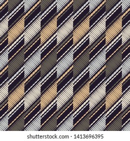 Ethnic boho seamless pattern. Lace. Embroidery on fabric. Patchwork texture. Weaving. Traditional ornament. Tribal pattern. Folk motif. Can be used for wallpaper, textile, wrapping, web.
