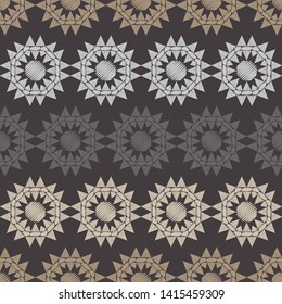 Ethnic boho seamless pattern. Lace. Embroidery on fabric. Patchwork texture. Weaving. Traditional ornament. Tribal pattern. Folk motif. Can be used for wallpaper, textile, wrapping, web.