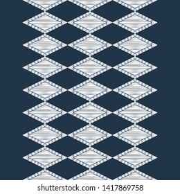 Ethnic boho seamless pattern. Lace. Embroidery on fabric. Patchwork texture. Weaving. Traditional ornament. Tribal pattern. Folk motif. Can be used for wallpaper, textile, wrapping, web.