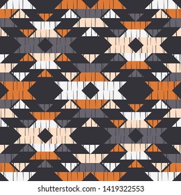 Ethnic boho seamless pattern. Lace. Embroidery on fabric. Patchwork texture. Weaving. Traditional ornament. Tribal pattern. Folk motif. Can be used for wallpaper, textile, wrapping, web.