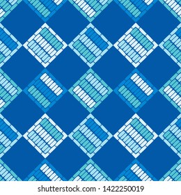 Ethnic boho seamless pattern. Lace. Embroidery on fabric. Patchwork texture. Weaving. Traditional ornament. Tribal pattern. Folk motif. Can be used for wallpaper, textile, wrapping, web.