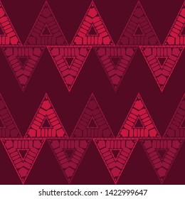 Ethnic boho seamless pattern. Lace. Embroidery on fabric. Patchwork texture. Weaving. Traditional ornament. Tribal pattern. Folk motif. Can be used for wallpaper, textile, wrapping, web.