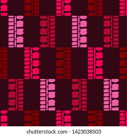 Ethnic boho seamless pattern. Lace. Embroidery on fabric. Patchwork texture. Weaving. Traditional ornament. Tribal pattern. Folk motif. Can be used for wallpaper, textile, wrapping, web.