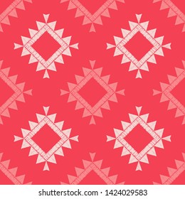 Ethnic boho seamless pattern. Lace. Embroidery on fabric. Patchwork texture. Weaving. Traditional ornament. Tribal pattern. Folk motif. Can be used for wallpaper, textile, wrapping, web.