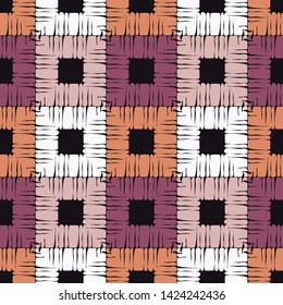 Ethnic boho seamless pattern. Lace. Embroidery on fabric. Patchwork texture. Weaving. Traditional ornament. Tribal pattern. Folk motif. Can be used for wallpaper, textile, wrapping, web.