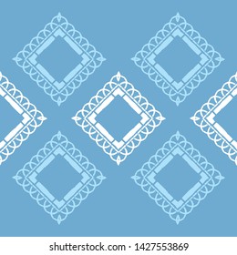 Ethnic boho seamless pattern. Lace. Embroidery on fabric. Patchwork texture. Weaving. Traditional ornament. Tribal pattern. Folk motif. Can be used for wallpaper, textile, wrapping, web.