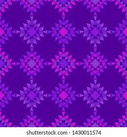 Ethnic boho seamless pattern. Lace. Embroidery on fabric. Patchwork texture. Weaving. Traditional ornament. Tribal pattern. Folk motif. Can be used for wallpaper, textile, wrapping, web.
