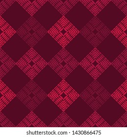 Ethnic boho seamless pattern. Lace. Embroidery on fabric. Patchwork texture. Weaving. Traditional ornament. Tribal pattern. Folk motif. Can be used for wallpaper, textile, wrapping, web.