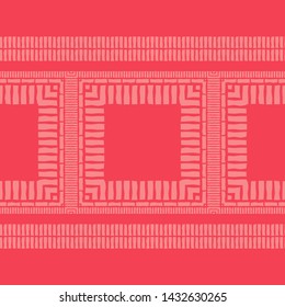 Ethnic boho seamless pattern. Lace. Embroidery on fabric. Patchwork texture. Weaving. Traditional ornament. Tribal pattern. Folk motif. Can be used for wallpaper, textile, wrapping, web.