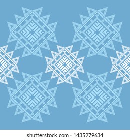 Ethnic boho seamless pattern. Lace. Embroidery on fabric. Patchwork texture. Weaving. Traditional ornament. Tribal pattern. Folk motif. Can be used for wallpaper, textile, wrapping, web.