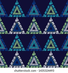 Ethnic boho seamless pattern. Lace. Embroidery on fabric. Patchwork texture. Weaving. Traditional ornament. Tribal pattern. Folk motif. Can be used for wallpaper, textile, wrapping, web.