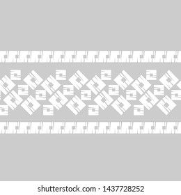 Ethnic boho seamless pattern. Lace. Embroidery on fabric. Patchwork texture. Weaving. Traditional ornament. Tribal pattern. Folk motif. Can be used for wallpaper, textile, wrapping, web.