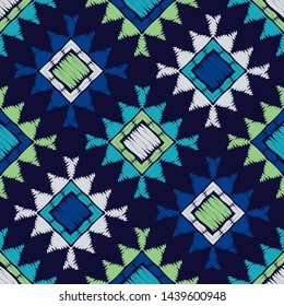 Ethnic boho seamless pattern. Lace. Embroidery on fabric. Patchwork texture. Weaving. Traditional ornament. Tribal pattern. Folk motif. Can be used for wallpaper, textile, wrapping, web.