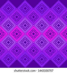 Ethnic boho seamless pattern. Lace. Embroidery on fabric. Patchwork texture. Weaving. Traditional ornament. Tribal pattern. Folk motif. Can be used for wallpaper, textile, wrapping, web.