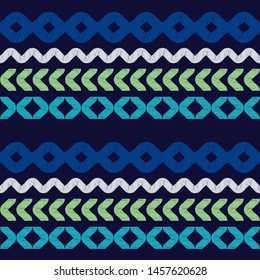 Ethnic boho seamless pattern. Lace. Embroidery on fabric. Patchwork texture. Weaving. Traditional ornament. Tribal pattern. Folk motif. Can be used for wallpaper, textile, wrapping, web.