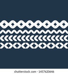 Ethnic boho seamless pattern. Lace. Embroidery on fabric. Patchwork texture. Weaving. Traditional ornament. Tribal pattern. Folk motif. Can be used for wallpaper, textile, wrapping, web.