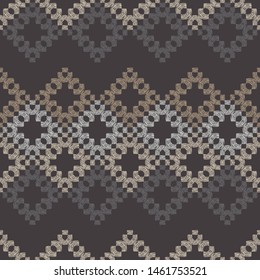 Ethnic boho seamless pattern. Lace. Embroidery on fabric. Patchwork texture. Weaving. Traditional ornament. Tribal pattern. Folk motif. Can be used for wallpaper, textile, wrapping, web.
