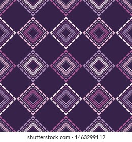 Ethnic boho seamless pattern. Lace. Embroidery on fabric. Patchwork texture. Weaving. Traditional ornament. Tribal pattern. Folk motif. Can be used for wallpaper, textile, wrapping, web.