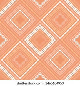 Ethnic boho seamless pattern. Lace. Embroidery on fabric. Patchwork texture. Weaving. Traditional ornament. Tribal pattern. Folk motif. Can be used for wallpaper, textile, wrapping, web.